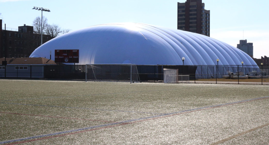 outside view of the J.B. Carr tennis bubble